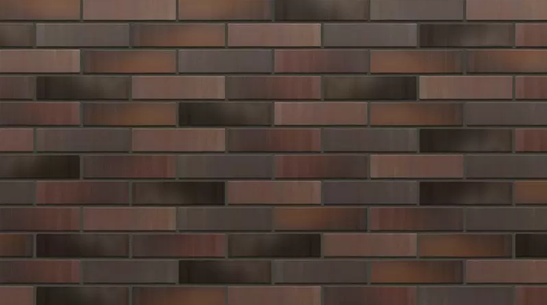 КИРПИЧ ВКЗ БАВАРСКАЯ КЛАДКА С ФЛЕШ ОБЖИГОМ ГРАФИТ ГЛАДКИЙ 1NF