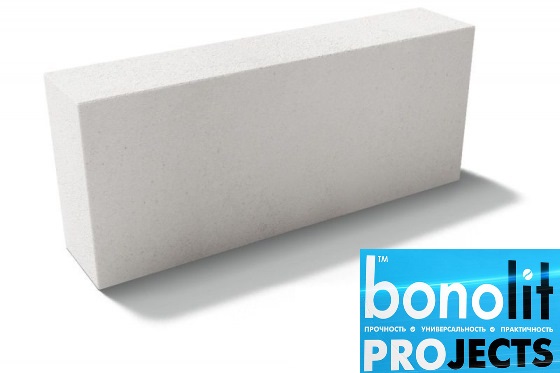 Газобетонный блок Bonolit Projects Дмитров (AeroStone) D500 B3,5 F100 600х250х100